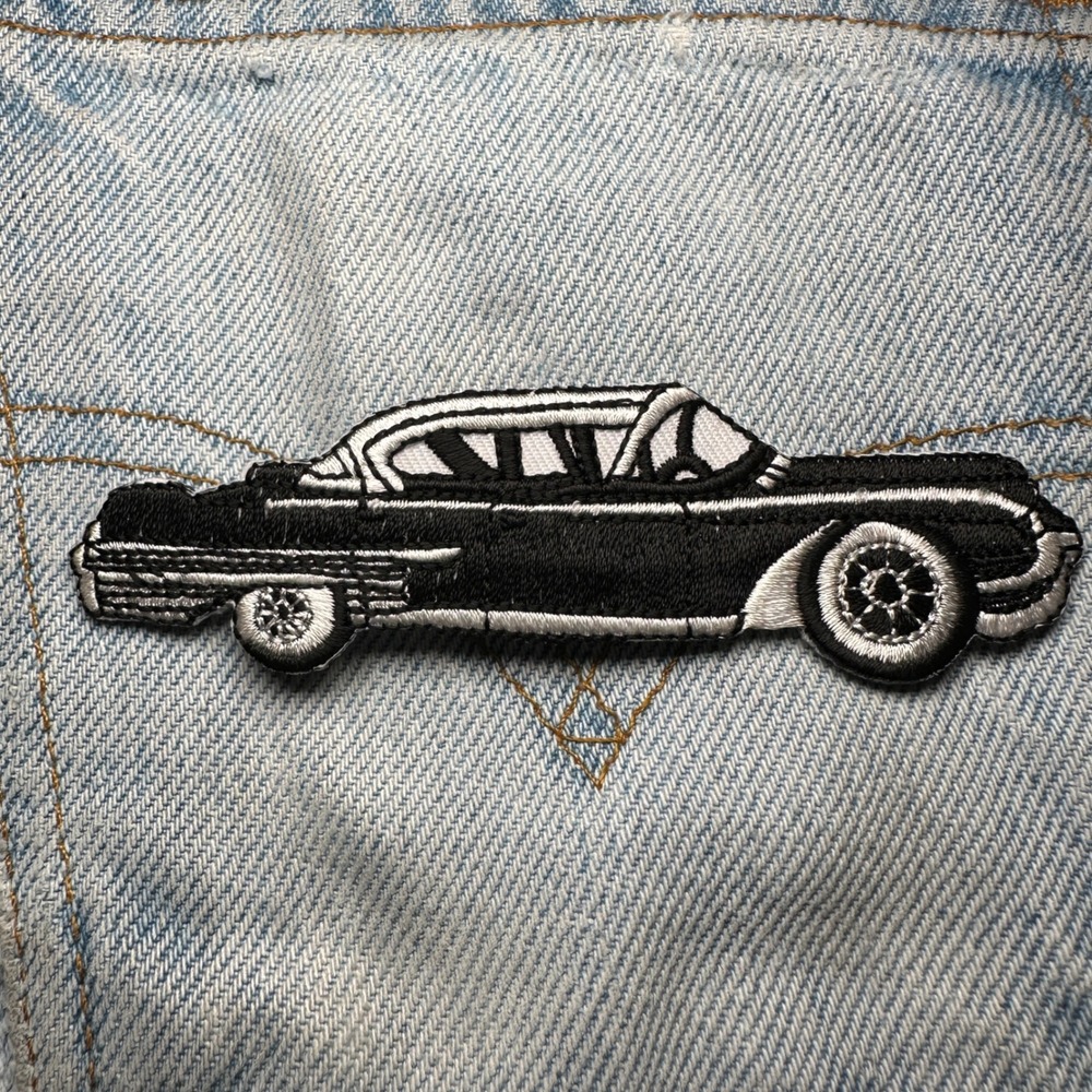 50's Cadillac Car Patch Embroidered‎ Patch, Iron On Sew On Applique Vintage Auto